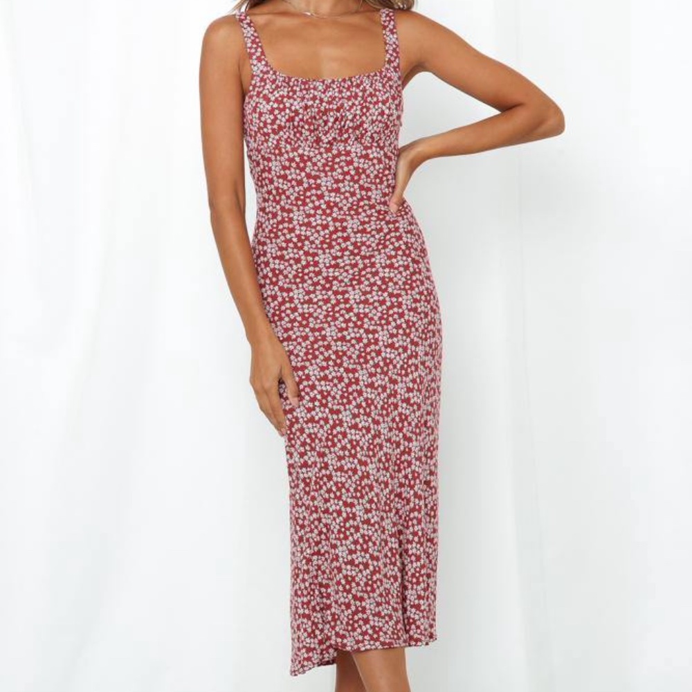 Hello Molly - BUILDING BRIDGES MIDI DRESS RED